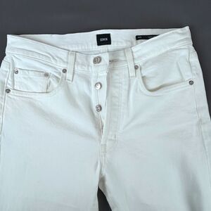 EDWIN Hana Classic Tapered Button Fly 5 Pocket White denim Jeans size 27